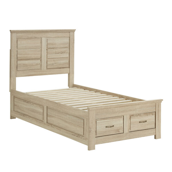 Neal Wood Panel Twin Platform Bed with Storage, image 6